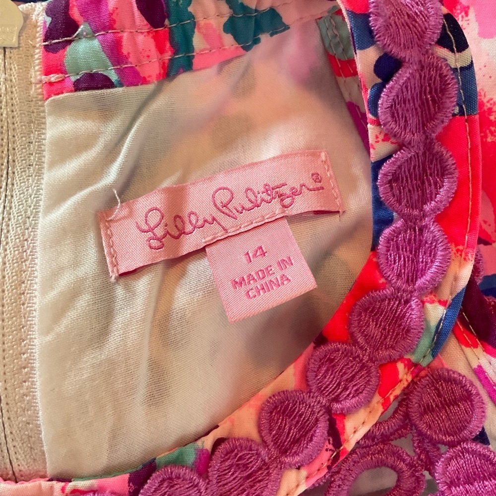 Lilly Pulitzer Girls Kinley Dress Sz 14 - Picture 4 of 6